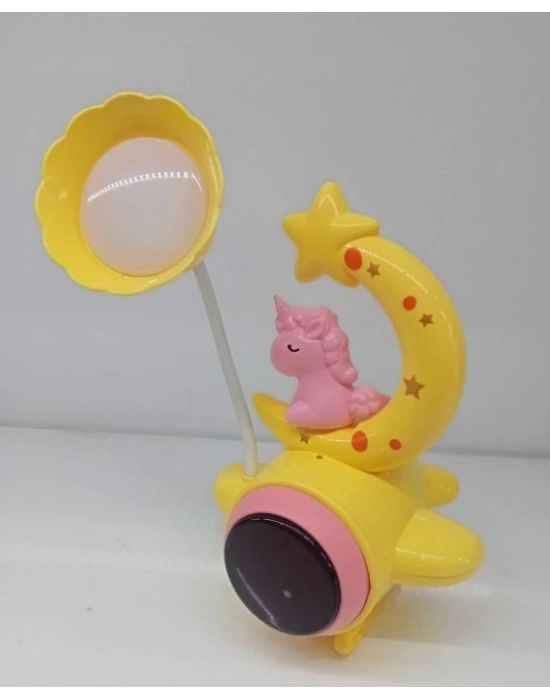 ÇOK SATAN Çocuk Odası Ay ve Unicorn Desenli Gece Lambası