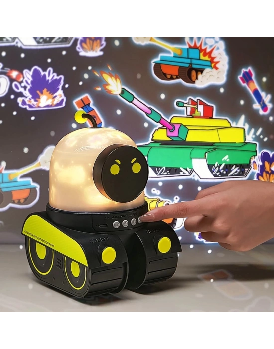 ÇOK SATAN Çocuklar Için Eğitici Ve Eğlenceli Robot Temali Projektör Gece Lambasi