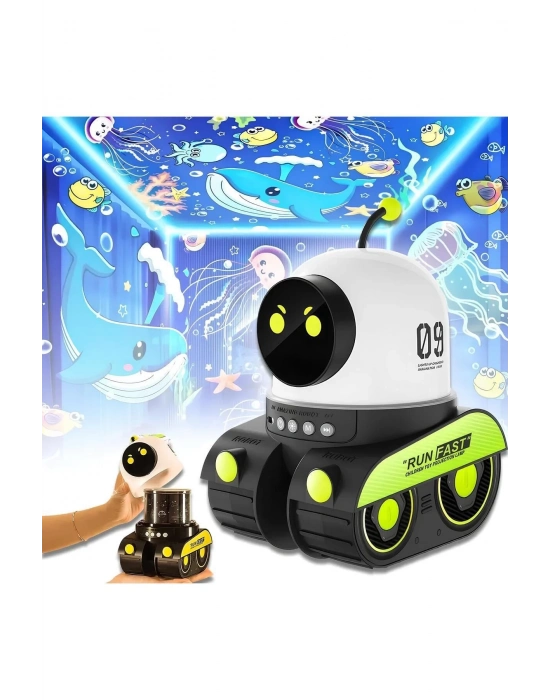 ÇOK SATAN ÇOCUKLAR İÇİN EĞİTİCİ VE EĞLENCELİ ROBOT TEMALI PROJEKTÖR GECE LAMBASI