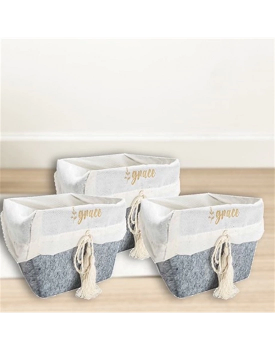 ÇOK SATAN Çok Amaçlı Saklama Organizer Kutu Kare Keçe  Sepet (maxi) - 03426