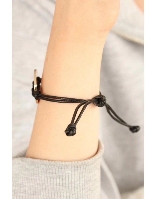 ÇOK SATAN COOL (Havalı) Siyah Deri İpli Unisex Mood Bileklik