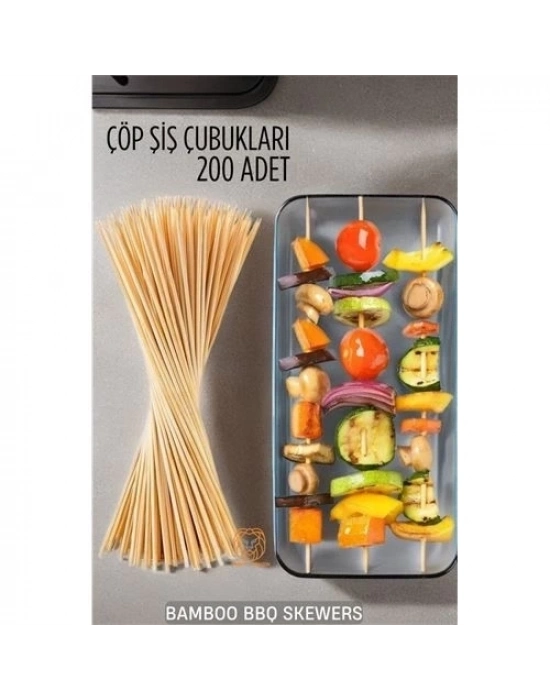 ÇOK SATAN Çöp Şiş İkram Çubukları Bamb 200 ADET