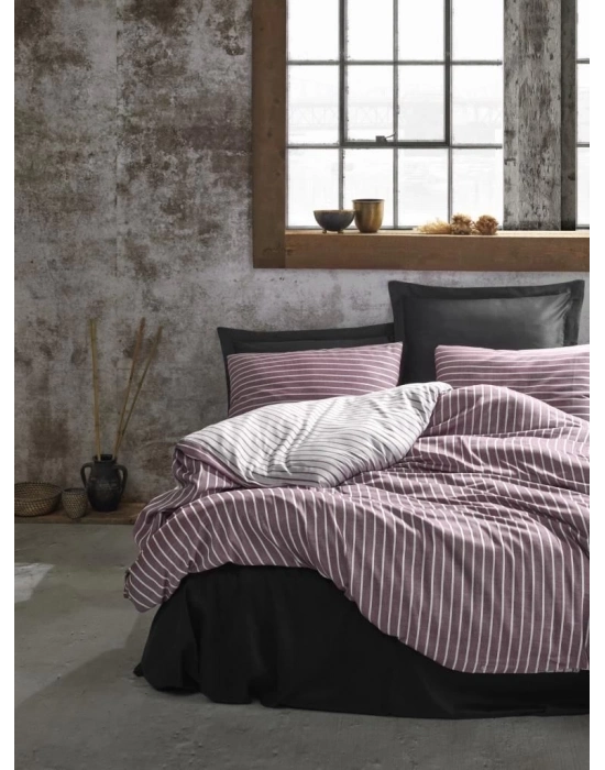 ÇOK SATAN Cotton Box Çift Kişilik Bambu Saten Nevresim Takımı Bordo