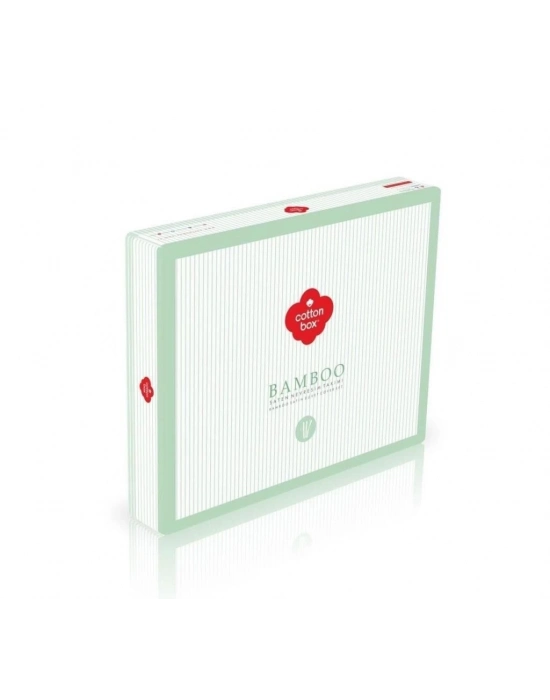 ÇOK SATAN Cotton Box Çift Kişilik Bambu Saten Nevresim Takımı Bordo
