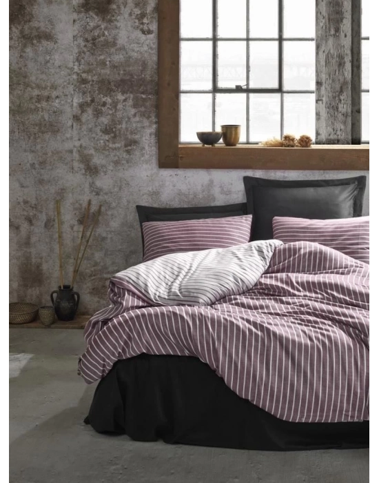 ÇOK SATAN Cotton Box Çift Kişilik Bambu Saten Nevresim Takımı Bordo