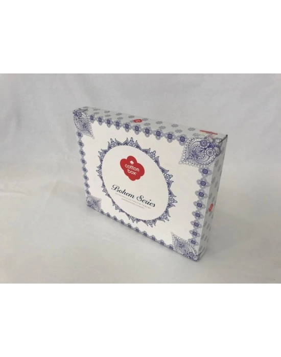 ÇOK SATAN Cotton Box Çift Kişilik Bohem Nevresim Takımı Alope Gri