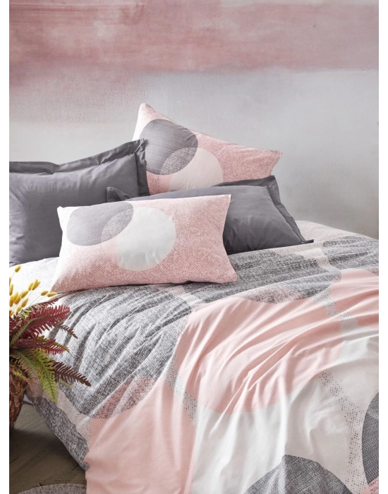 ÇOK SATAN Cotton Box Çift Kişilik Nevresim Takımı Leron Gri