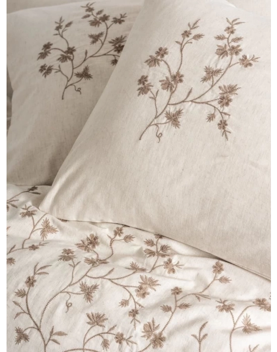 ÇOK SATAN Cotton Box Cotton Keten Çift Kişilik Nevresim Takımı Hemera