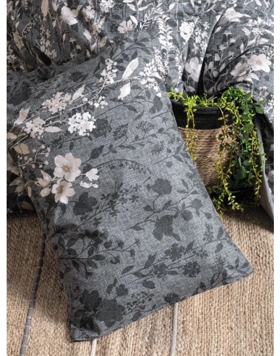 ÇOK SATAN Cotton Box Dual Çift Kişilik Nevresim Takımı Comely Antrasit