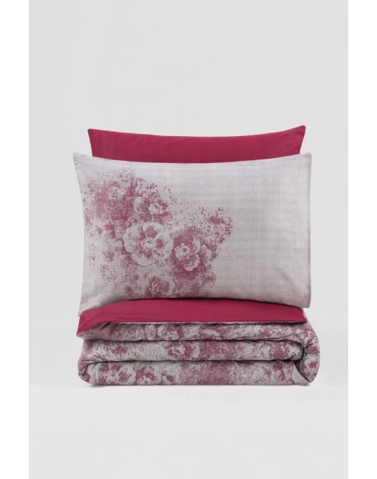ÇOK SATAN Cotton Box Dual Çift Kişilik Nevresim Takımı Vilda Bordo