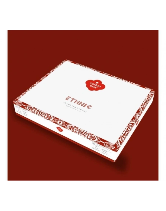 ÇOK SATAN Cotton Box Etnich Nevresim Takımı Çift Kişilik Felix Kiremit