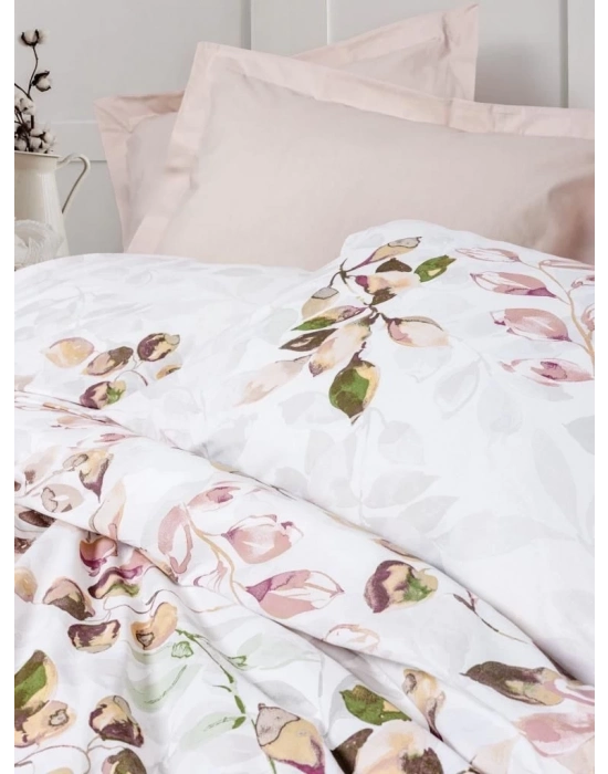 ÇOK SATAN Cotton Box Modeline Brice Bej Tek Kişilik Nevresim Takımı