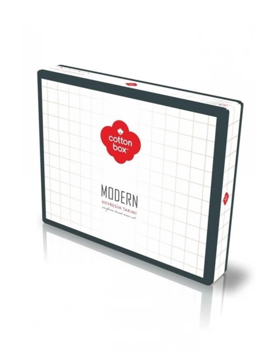 ÇOK SATAN Cotton Box Modern Çift Kişilik Nevresim Takımı Niko Antrasit