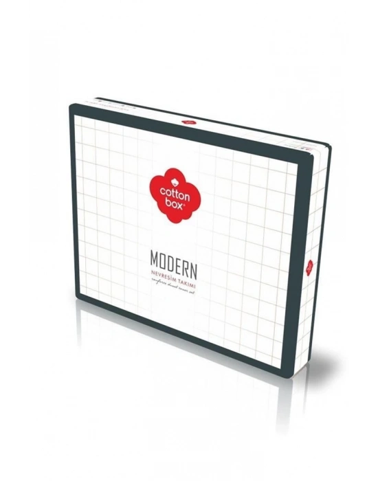 ÇOK SATAN Cotton Box Modern Çift Kişilik Nevresim Takımı Root Vizon