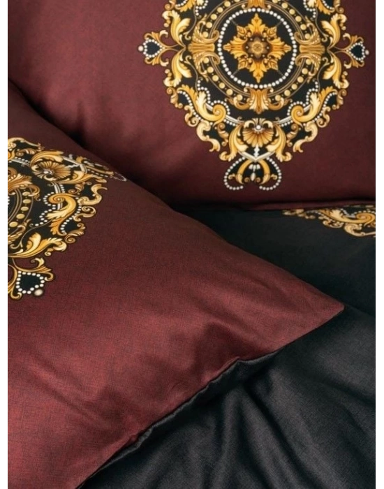 ÇOK SATAN Cotton Box Palace Saten Çift Kişilik Nevresim Takımı Ebren Antrasit