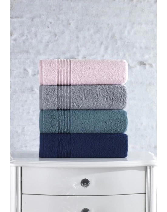 ÇOK SATAN Cotton Box Plump 50x90 4lü Havlu Seti Gri Lacivert Pembe Mavi