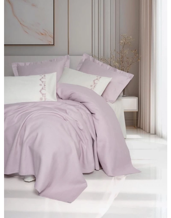 ÇOK SATAN Cotton Box Serenity Bambu Çift Kişilik Pike Takımı Vaila Lila