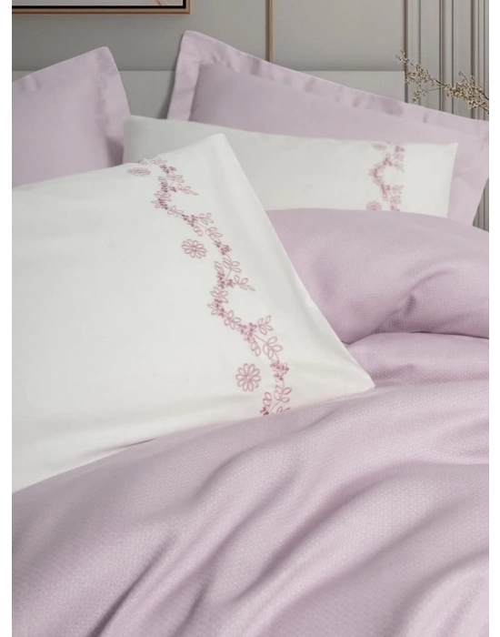 ÇOK SATAN Cotton Box Serenity Bambu Çift Kişilik Pike Takımı Vaila Lila