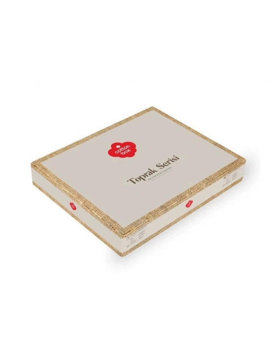ÇOK SATAN Cotton Box Toprak Nedra Bej Çift Kişilik Nevresim Takımı