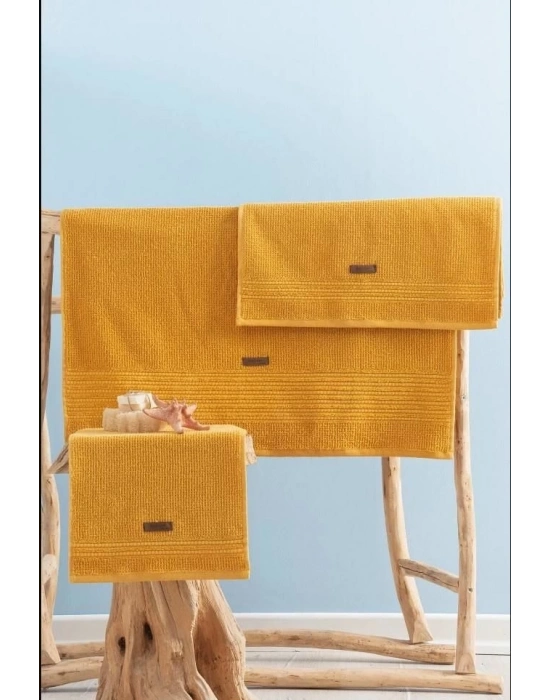 ÇOK SATAN Cotton Box Welness Sunset Sarı Havlu Seti