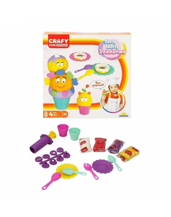ÇOK SATAN Crafy Buzzy Muzzy Dondurma Oyun Hamuru Seti 200 g 22 Parça