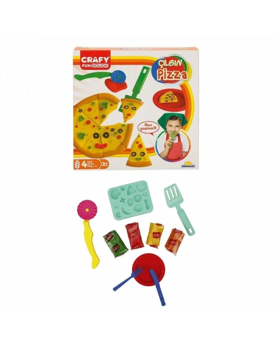 ÇOK SATAN Crafy Çılgın Pizza Oyun Hamuru Seti 200 g 10 Parça