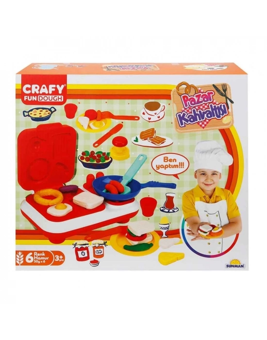 ÇOK SATAN Crafy Pazar Kahvaltısı Oyun Hamuru Seti 300 g 23 Parça