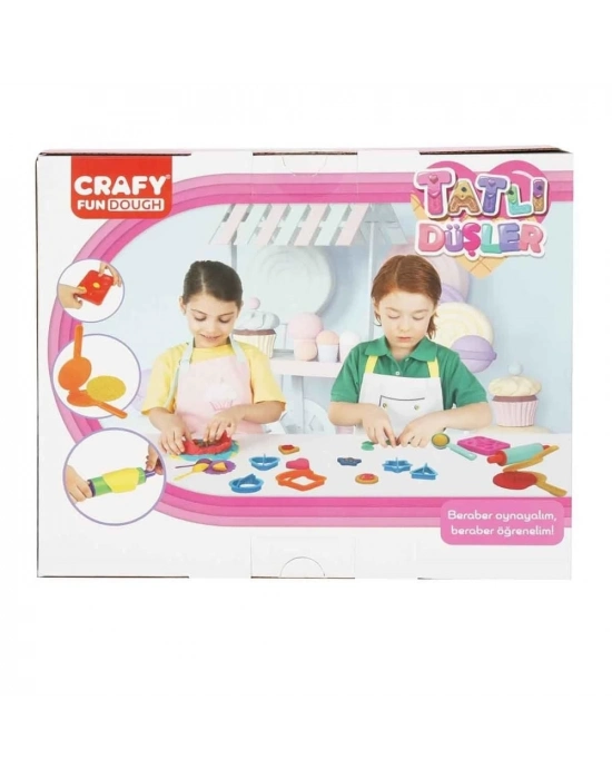 ÇOK SATAN Crafy Tatlı Düşler Oyun Hamuru Seti 200 g 22 Parça