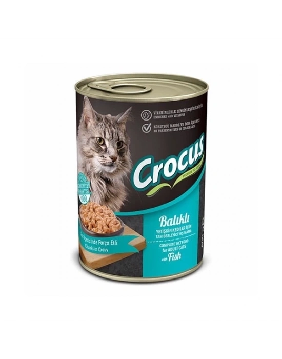 ÇOK SATAN Crocus Balıklı Yetişkin Kedi Yaş Maması 400 Gr