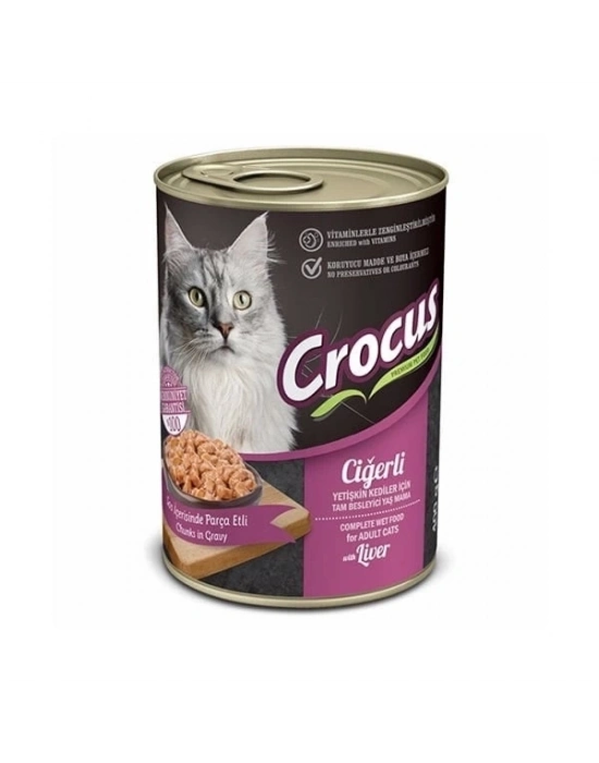 ÇOK SATAN Crocus Ciğerli Yetişkin Kedi Yaş Maması 400 Gr