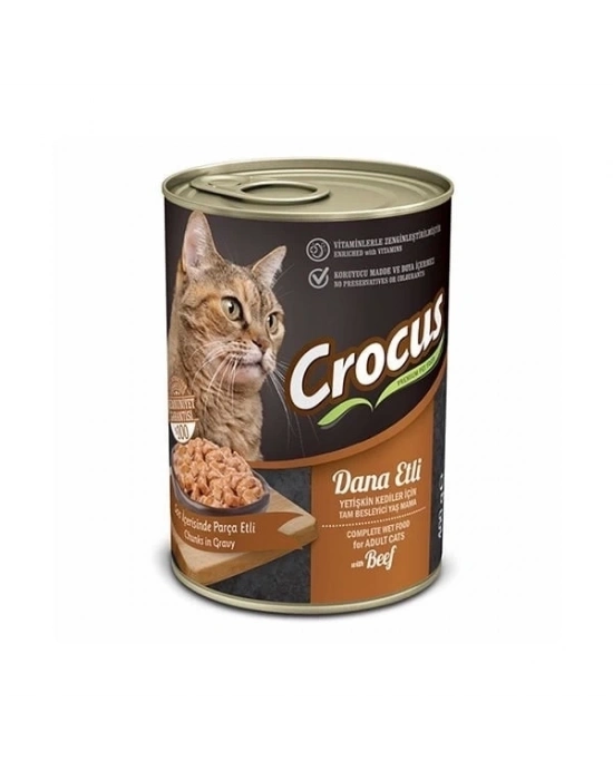 ÇOK SATAN Crocus Dana Etli Yetişkin Kedi Yaş Maması 400 Gr