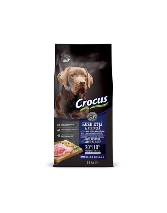 ÇOK SATAN Crocus Kuzu Etli ve Pirinçli Yetişkin Köpek Maması 15 Kg
