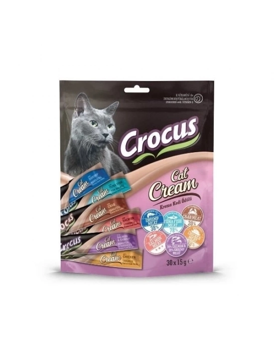 ÇOK SATAN Crocus Multipack Karışık Lezzet Sıvı Kedi Ödül Maması 15 Gr 30 Adet