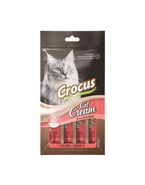 ÇOK SATAN Crocus Somonlu Sıvı Kedi Ödül Maması 15 Gr 4 Adet