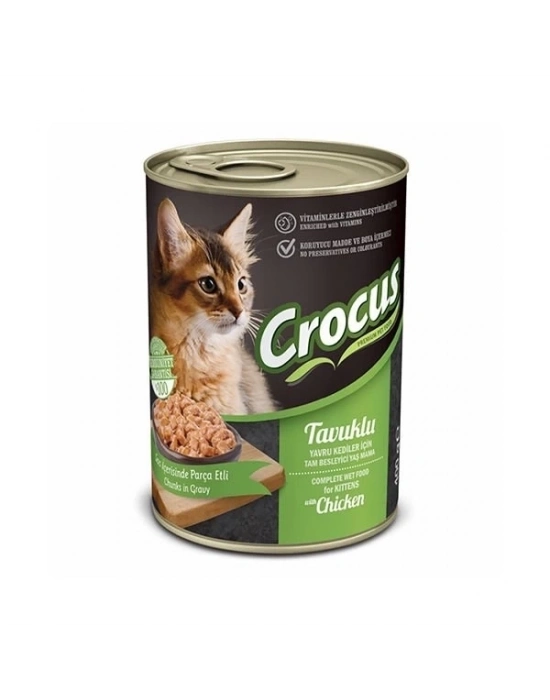 ÇOK SATAN Crocus Tavuklu Yavru Kedi Yaş Maması 400 Gr