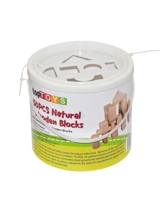 ÇOK SATAN CS-8832 Natural Ahşap Blok Seti 50 Parça -Chiva