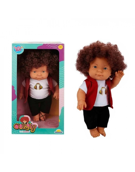 ÇOK SATAN Curly Bebek Tulumlu Elbiseli Et Bebek 35 cm