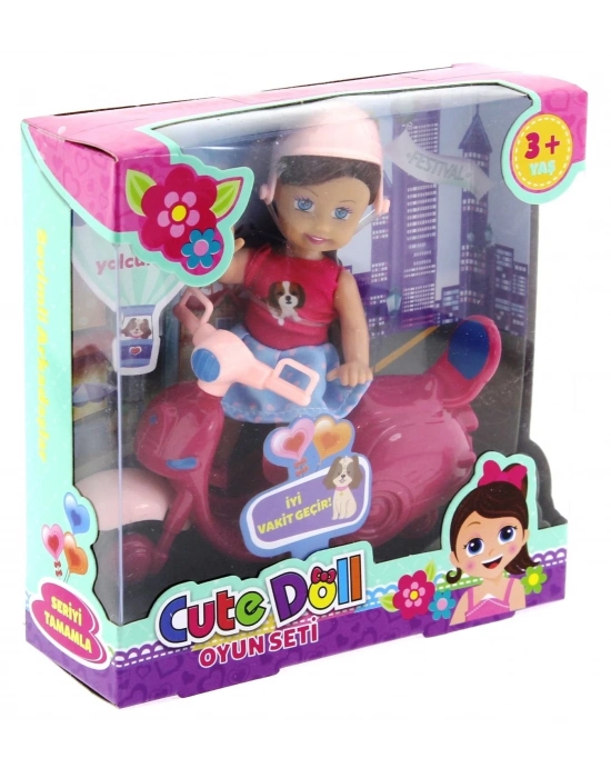 ÇOK SATAN Cute Doll Mini Bebek ve Mor Vespa