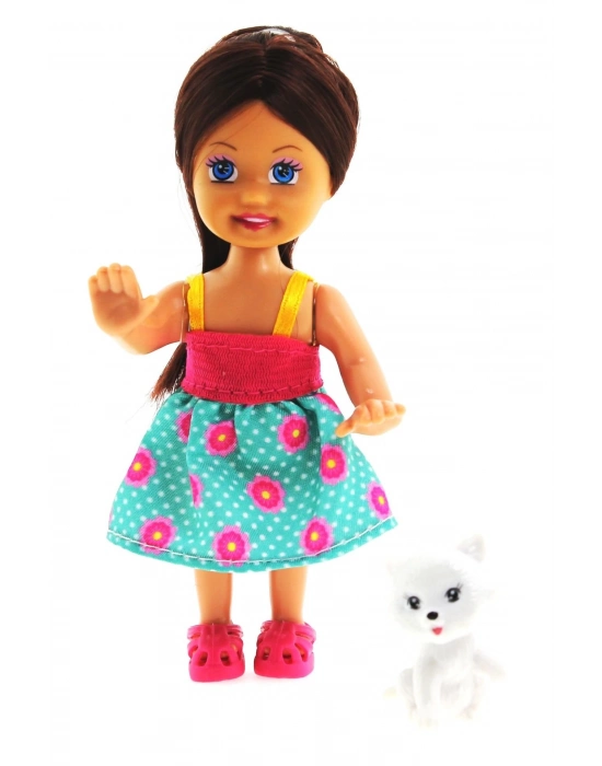 ÇOK SATAN Cute Girl Kedi Figürlü Kumral Mini Bebek