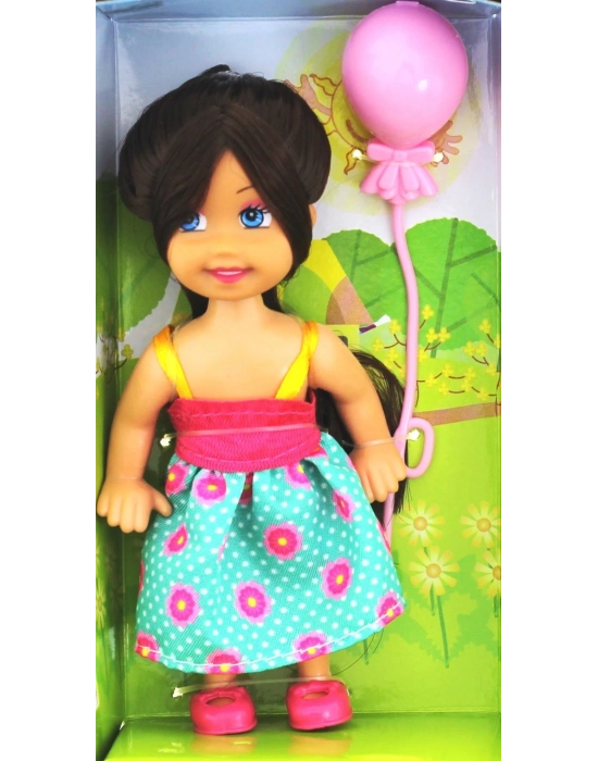 ÇOK SATAN Cute Girl Pembe Balonlu Kumral Mini Bebek