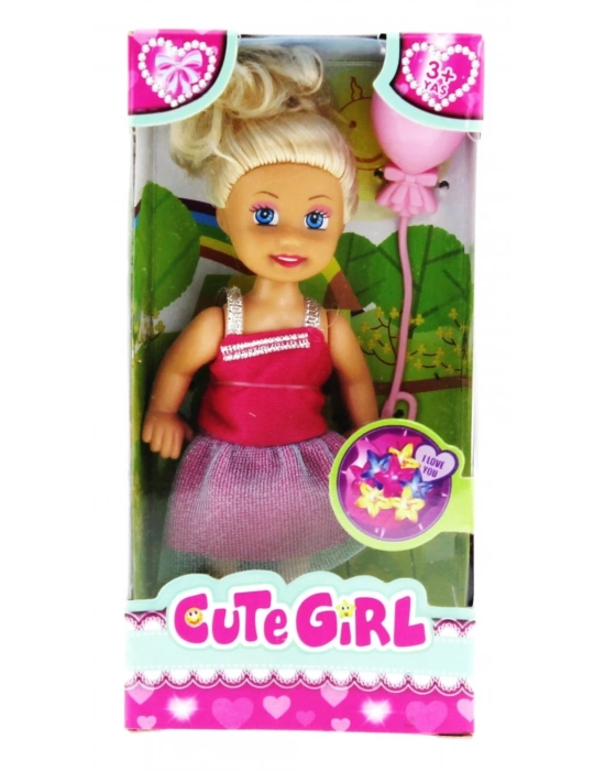 ÇOK SATAN Cute Girl Pembe Balonlu Sarışın Mini Bebek