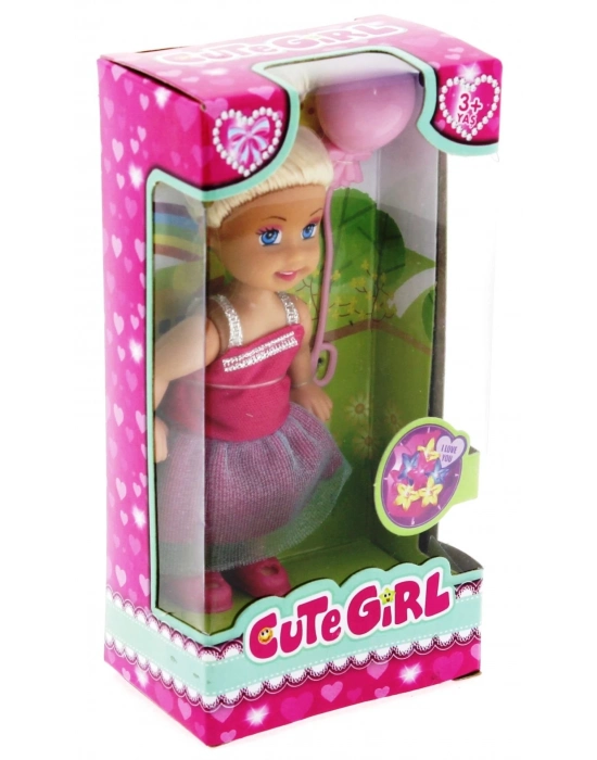 ÇOK SATAN Cute Girl Pembe Balonlu Sarışın Mini Bebek