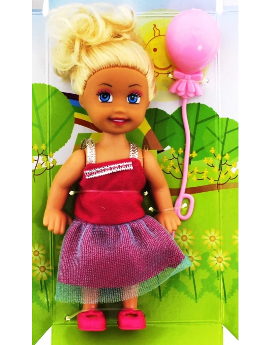 ÇOK SATAN Cute Girl Pembe Balonlu Sarışın Mini Bebek