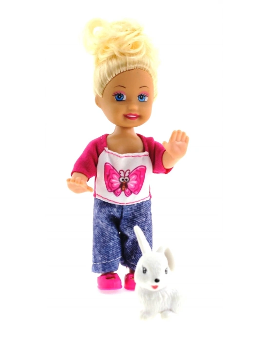 ÇOK SATAN Cute Girl Tavşan Figürlü Sarışın Mini Bebek