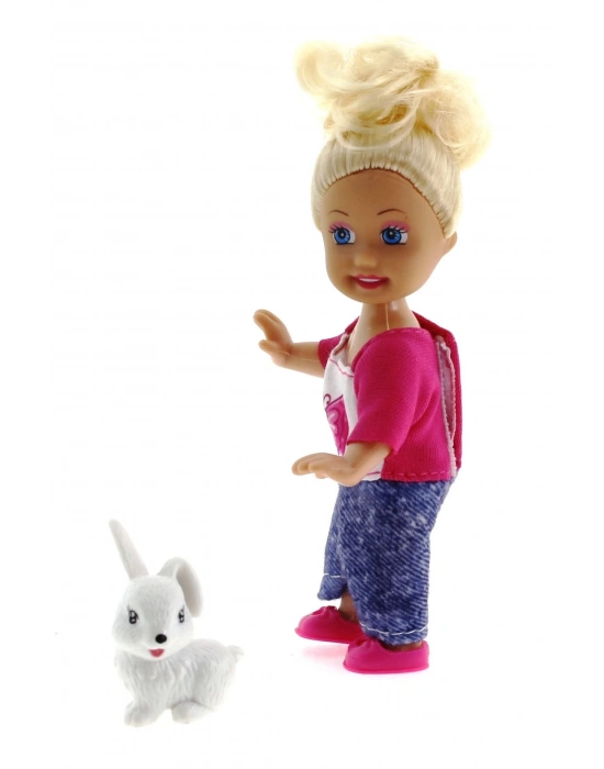 ÇOK SATAN Cute Girl Tavşan Figürlü Sarışın Mini Bebek