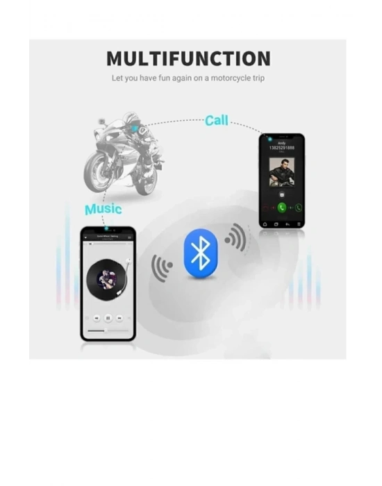 ÇOK SATAN D60 2x Motosiklet Kask Kulaklığı Bluetooth Intercom Rgb Işıklı 2 Intercom Bağlantılı