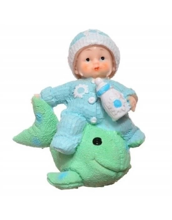 ÇOK SATAN Decotown Hediyelik Sevimli Mavi Bebek Biblo Polyester Süs Eşyası