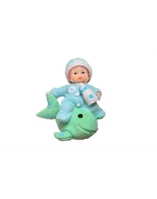 ÇOK SATAN Decotown Hediyelik Sevimli Mavi Bebek Biblo Polyester Süs Eşyası