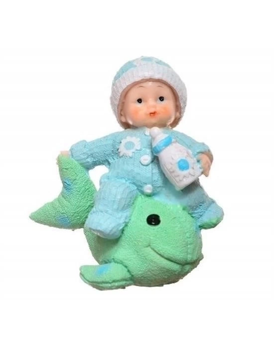 ÇOK SATAN Decotown Hediyelik Sevimli Mavi Bebek Biblo Polyester Süs Eşyası