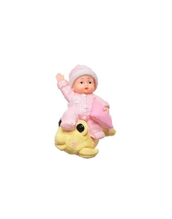 ÇOK SATAN Decotown Hediyelik Sevimli Pembe Bebek Biblo Polyester Süs Eşyası
